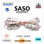 LED Module Saso LEDXpert Samsung KW SMD 2835 Cover Dove Doff | 3 Mata - White / Putih